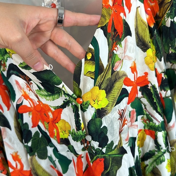 NWT Alice +Olivia Marva Flora Belted Mini Dress Size L - Picture 15 of 16